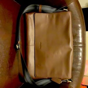 Coach leather brown messenger bag